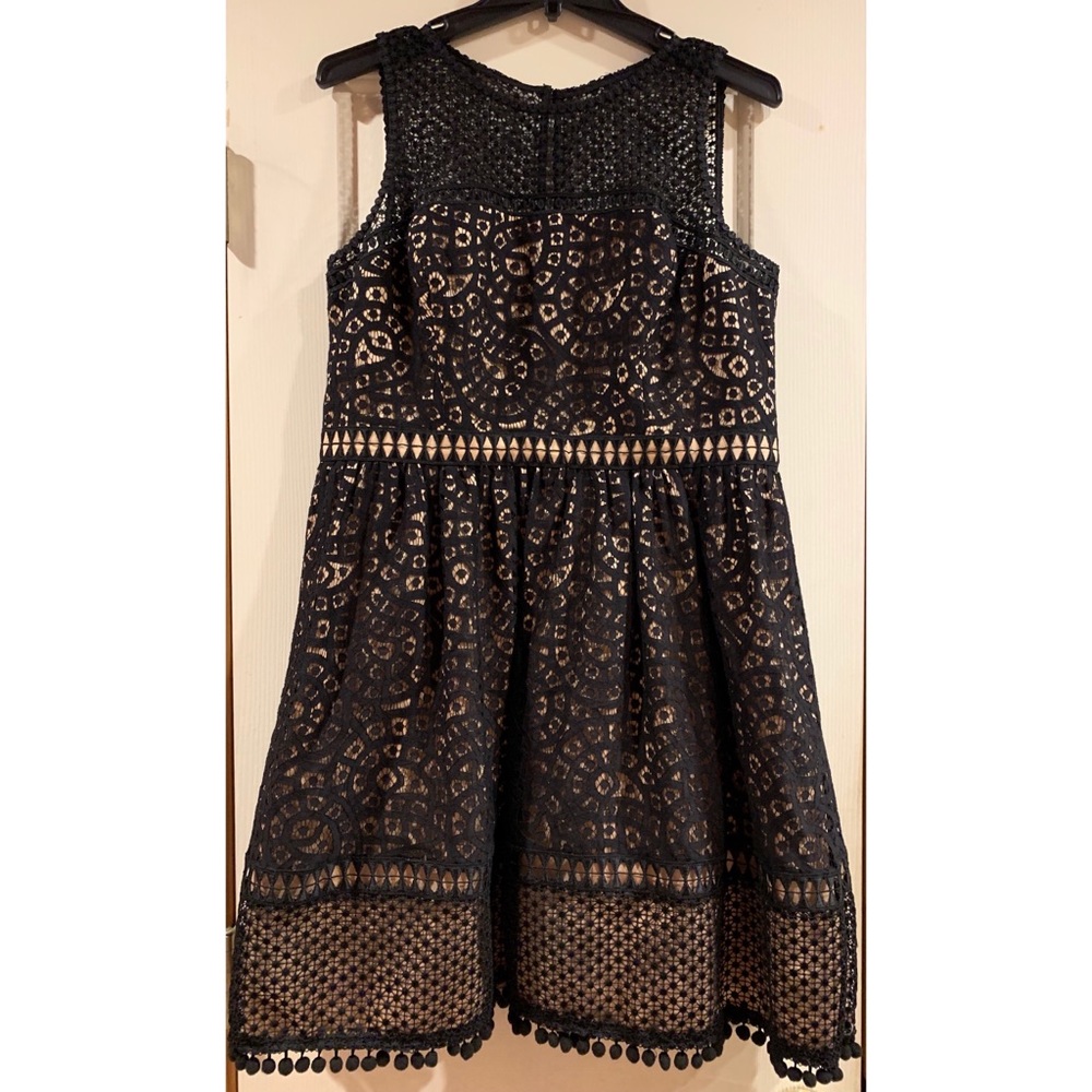 Eliza J crochet lace fit and flare dress
